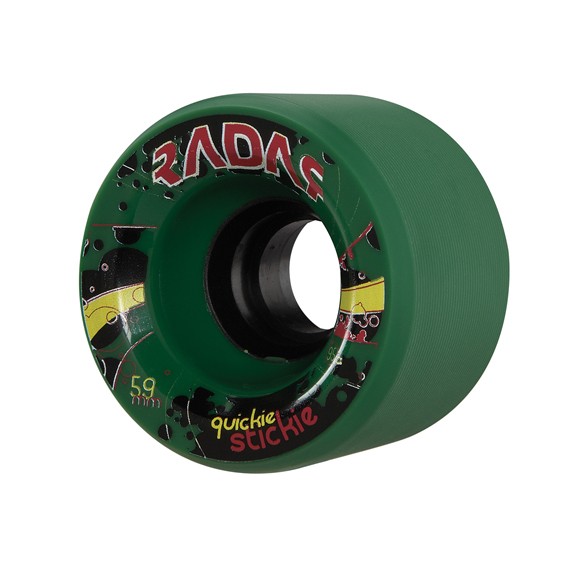 Radar Quickie Stickie Roller Skate Wheels - 4 Pack, Green, swatch