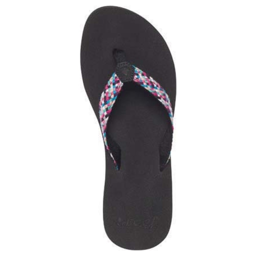Reef Mallory Womens Flip Flops, Black Multi 2, swatch