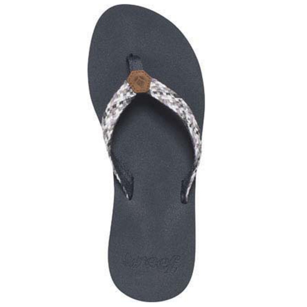 Reef Mallory Womens Flip Flops, Grey-Metallic, swatch