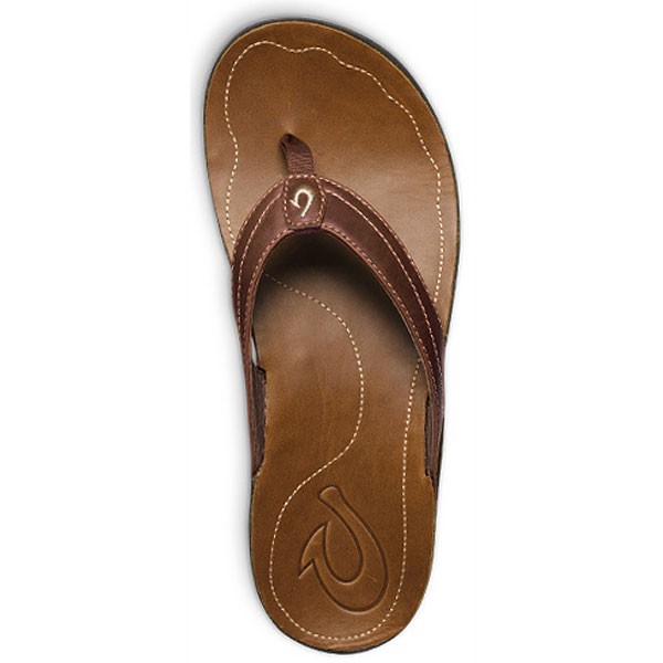 Olukai Kumu Womens Flip Flops, Java-Rattan, swatch
