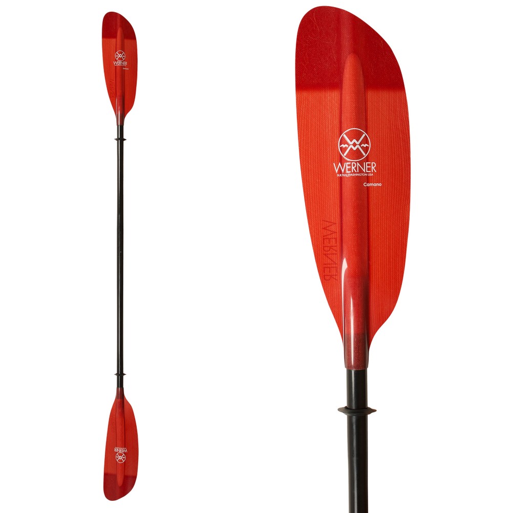 Werner Paddles Camano Straight Small Shaft Kayak Paddle 2013, Red, medium