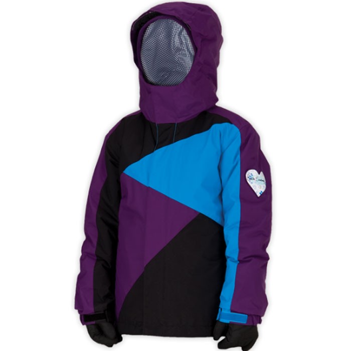 Bonfire Prima Girls Snowboard Jacket, Garnet-Black-Crystal, swatch
