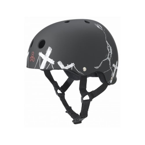 Triple 8 Balloon SS Robot Mens Skate Helmet, Balloon Robot Black Rubber, medium