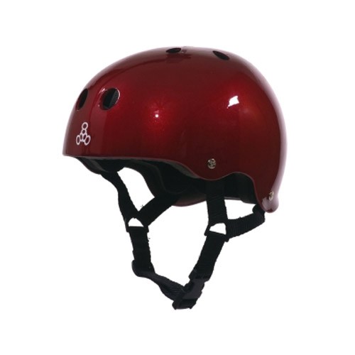 Triple 8 Brainsaver Mens Skate Helmet, Red Metallic, swatch
