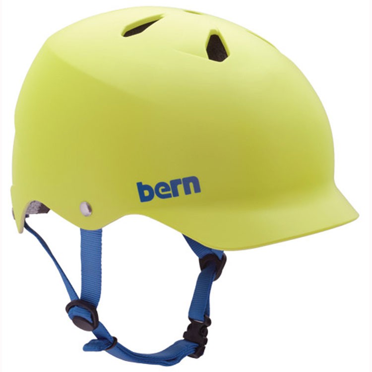 Bern Watts EPS Mens Skate Helmet, Matte Neon Yellow, medium