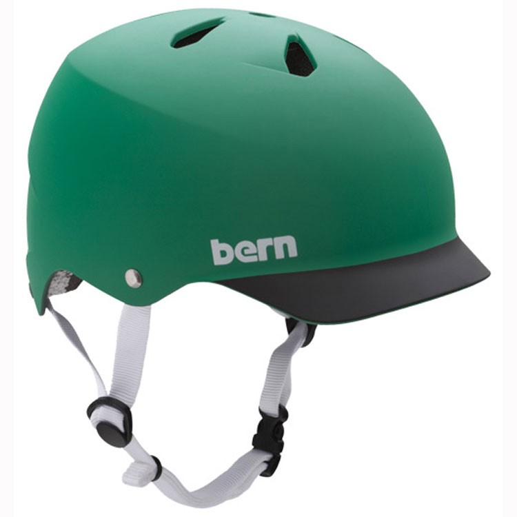 Bern Watts Hard Hat, Matte Green-Black Brim, medium