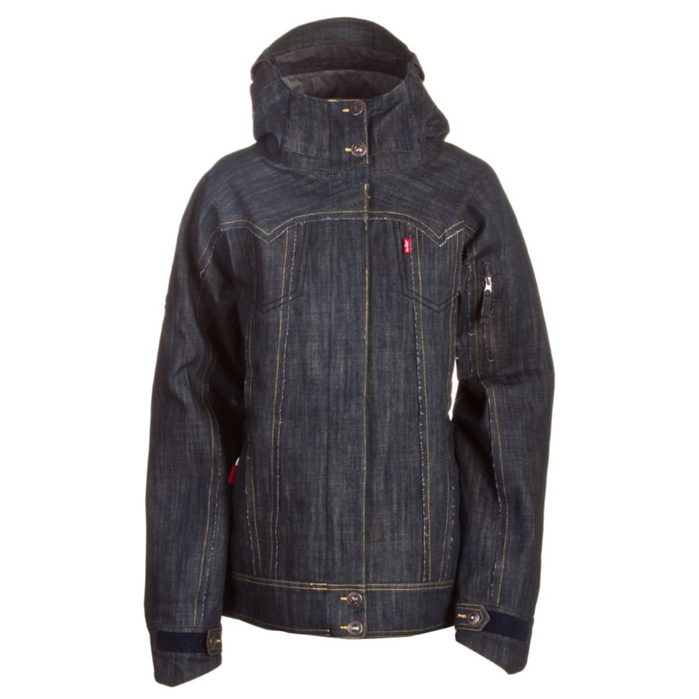686 TMS Levi's 3-Ply Process Womens Shell Snowboard Jacket, Indigo Denim, swatch