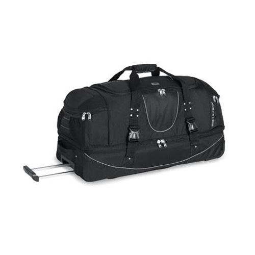 High Sierra 36 Inch Drop-Bottom Wheeled Duffel Bag, Black, swatch