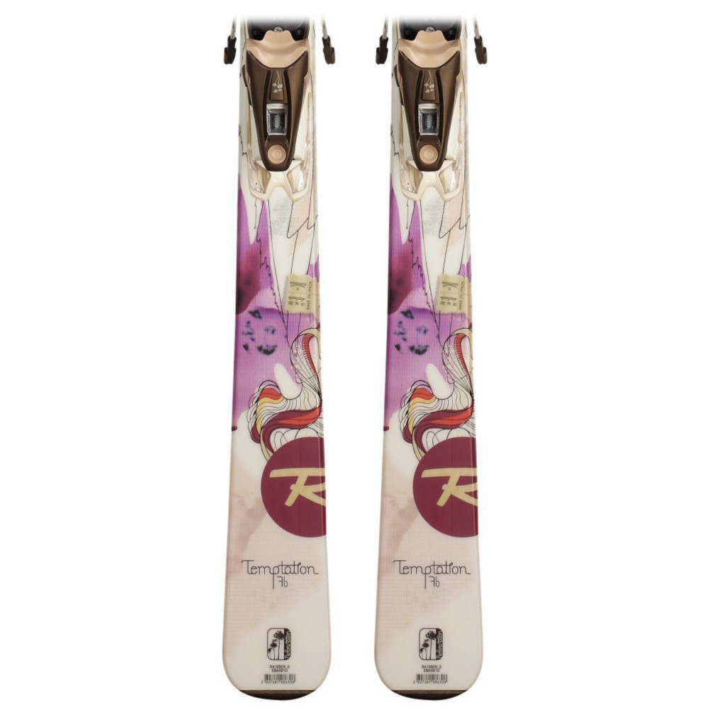 Rossignol Temptation 76 Womens Skis with Rossignol WTPI2 Saphir 110L Bindings 2012