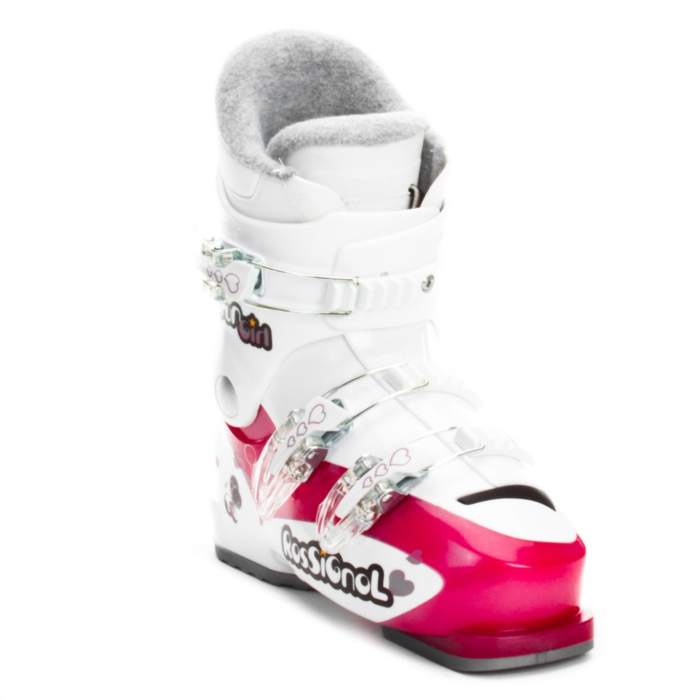Rossignol Fun Girl J3 Girls Ski Boots 2013, White-Pink, medium