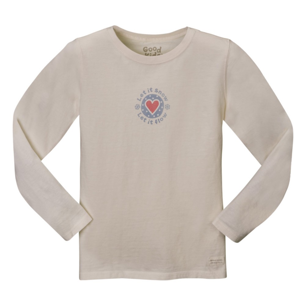 Life Is Good Let It Snow Long Sleeve Girls T-Shirt
