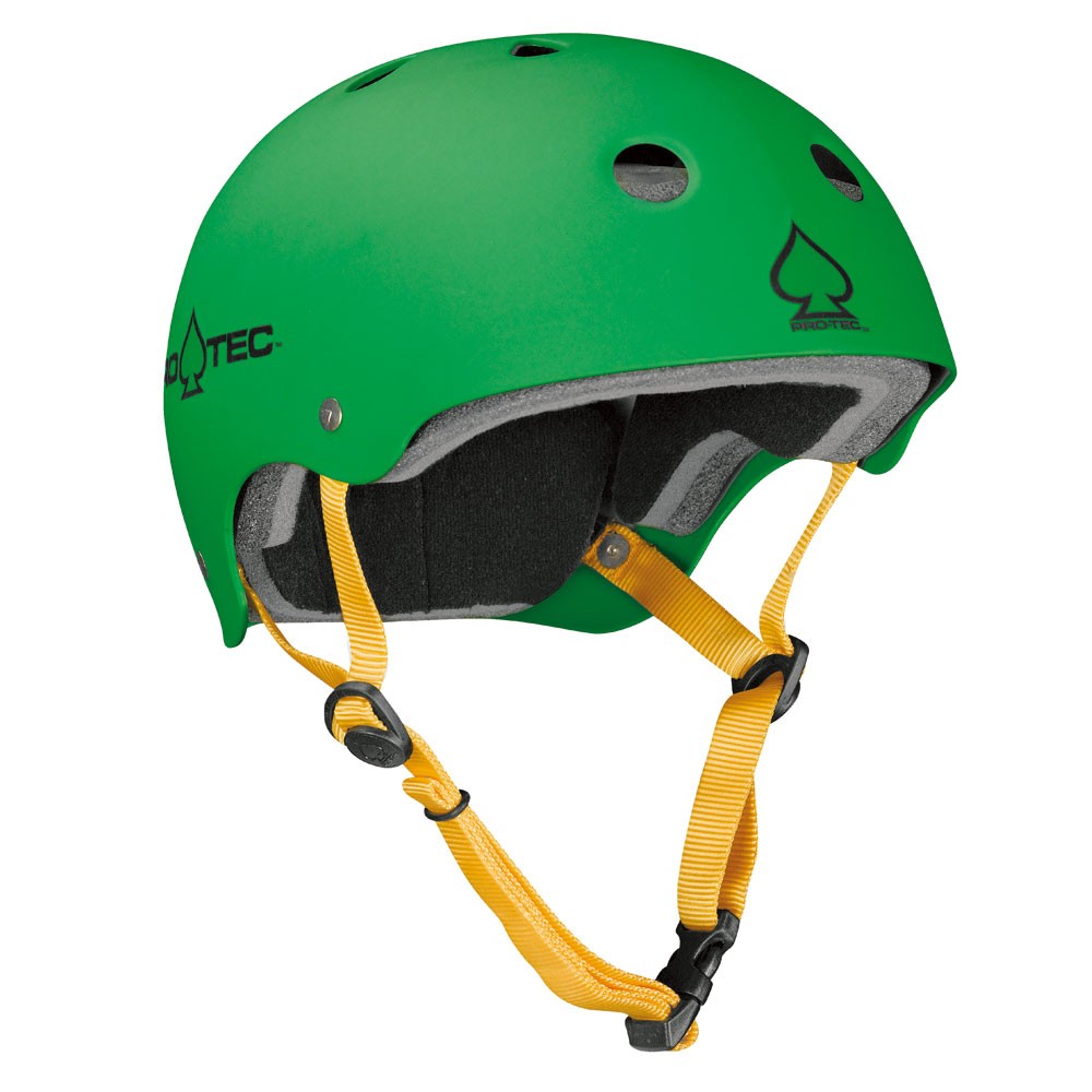 Pro-Tec The Classic Mens Skate Helmet, Matte Rasta Green, medium