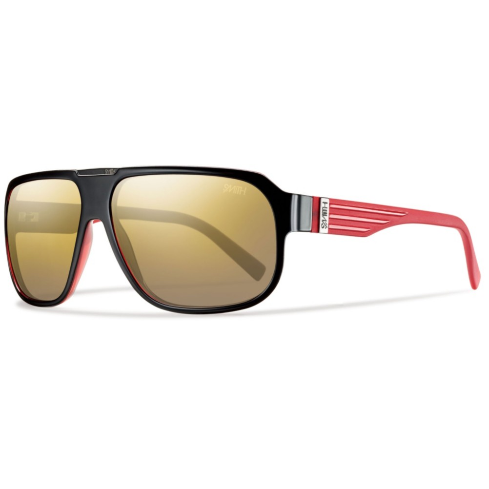 Smith Gibson Polarized Sunglasses, Black Red, medium