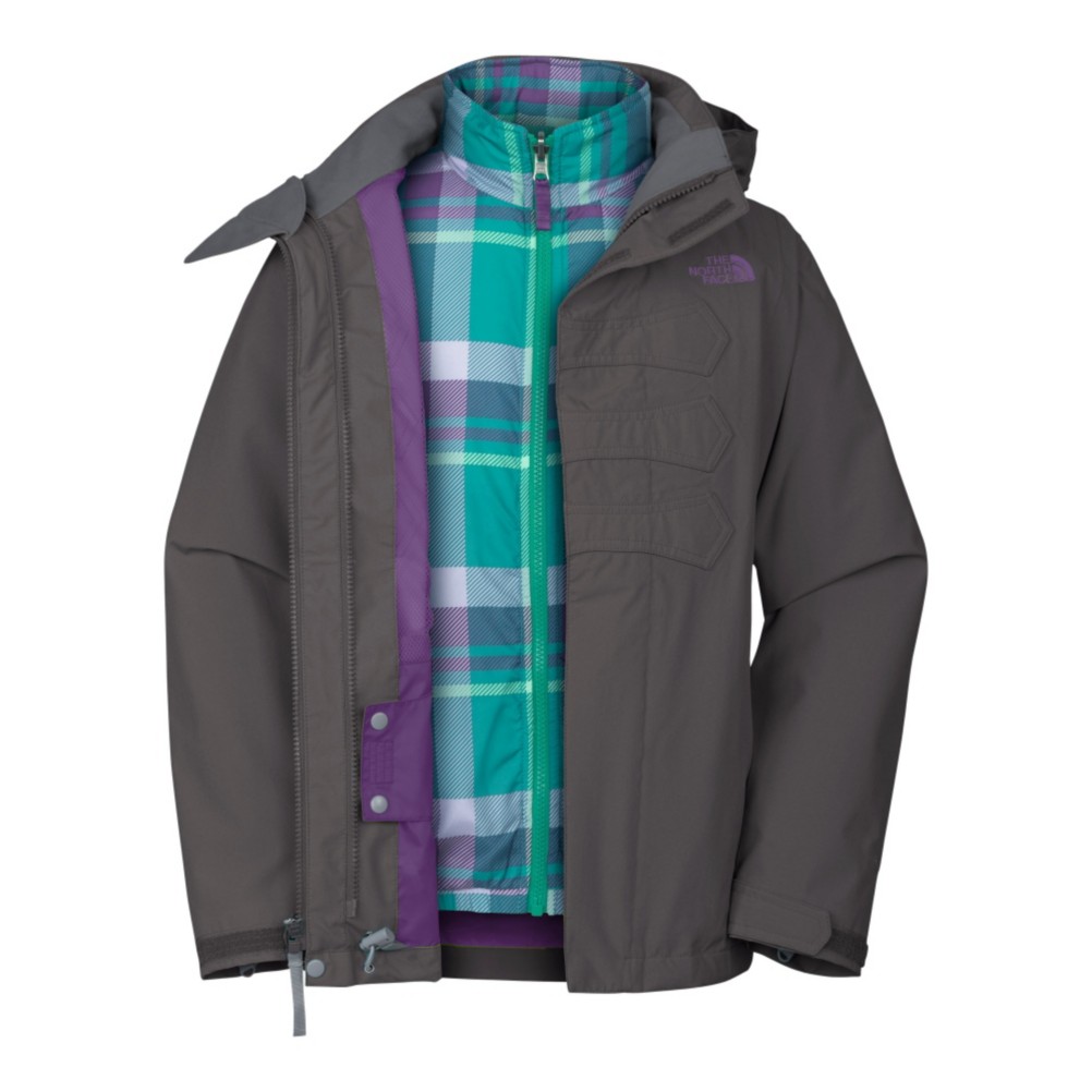 The North Face Mellia Triclimate Girls Ski Jacket, Graphite Grey, medium