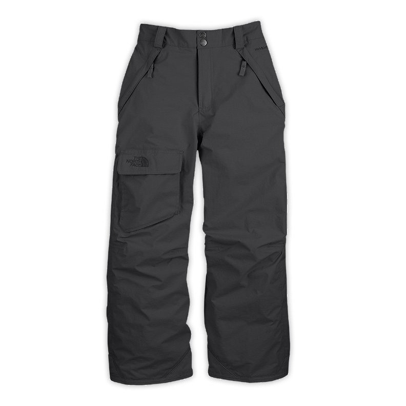 The North Face Freedom Insulated Kids Ski Pants, Graphite Grey, swatch