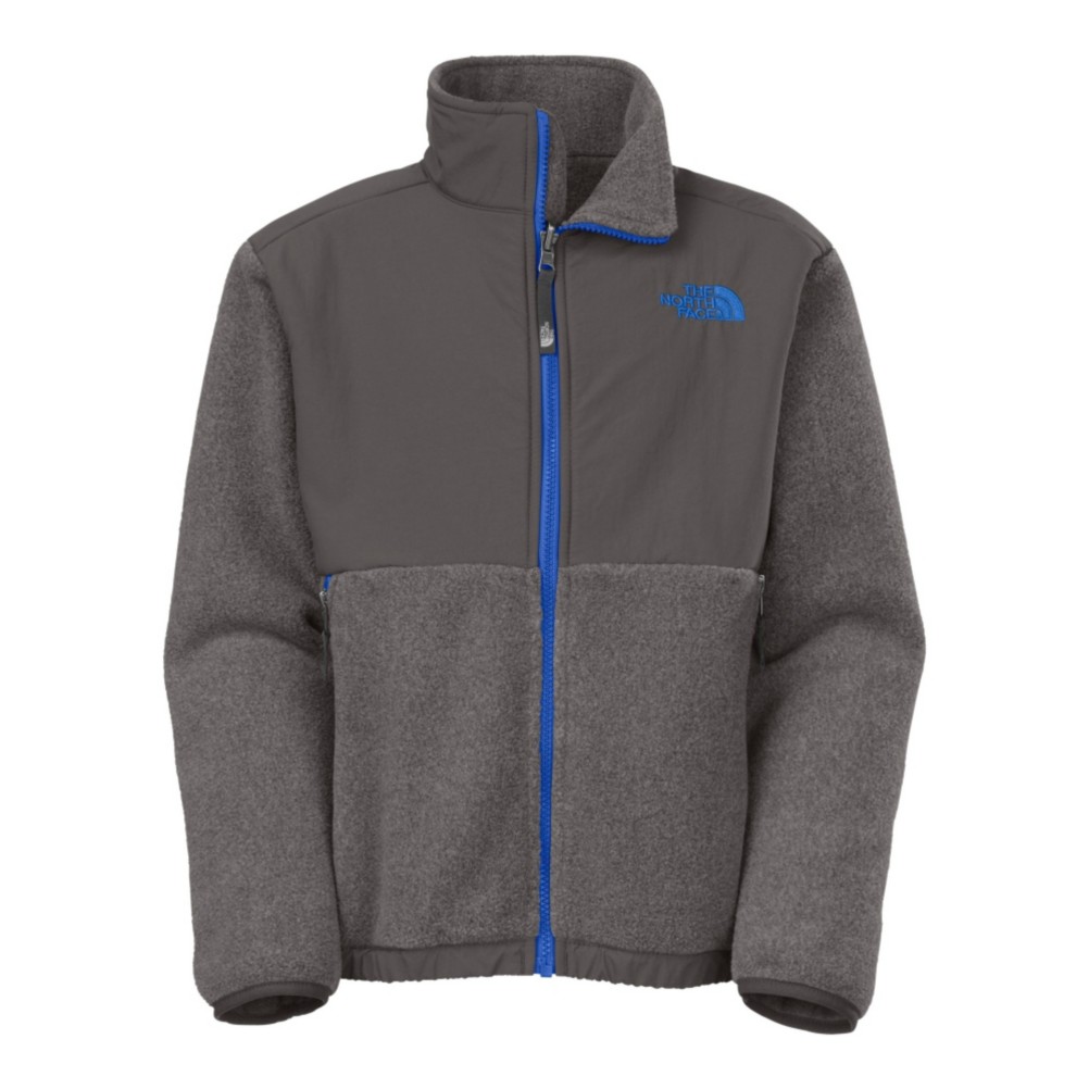 The North Face Denali Boys Jacket, R Charcoal Grey Heather-Nautical Blue, swatch