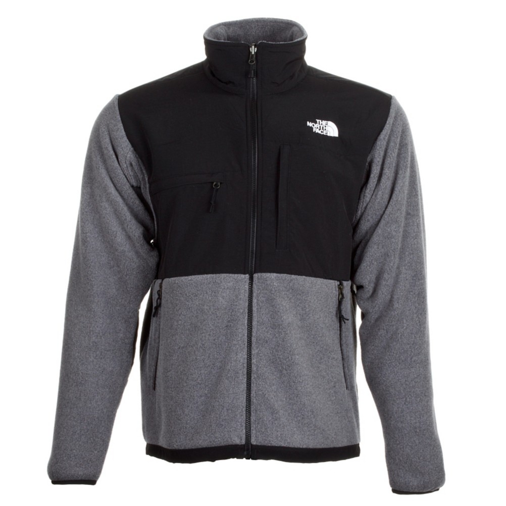 The North Face Denali Mens Jacket, R Charcoal Grey Heather-TNF Black, swatch