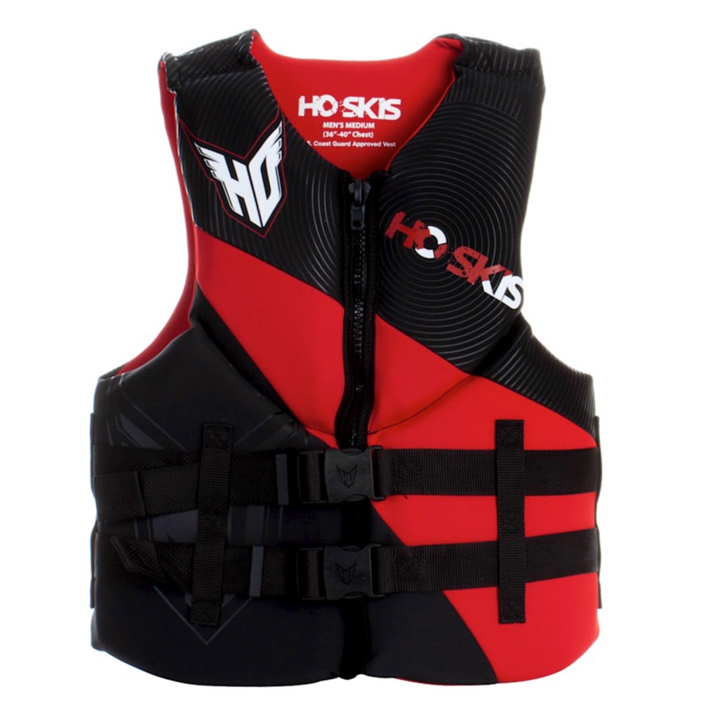 HO Sports Pursuit Neoprene Adult Life Jacket 2013, Black-Red, medium