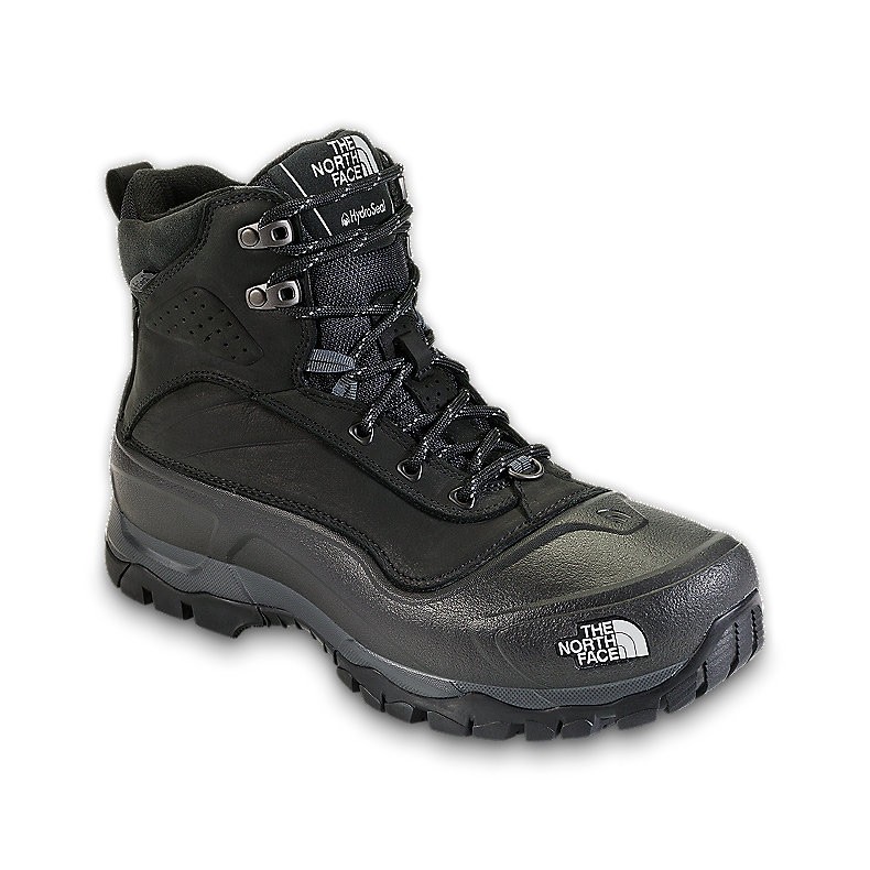The North Face Snow-Chute Mens Boots, Black-Zinc Grey, swatch