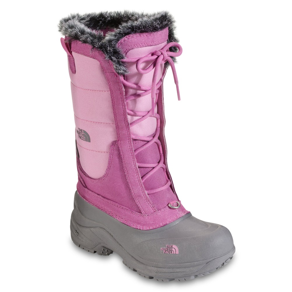 The North Face Shellista Lace Girls Boots, Begonia Pink-Q Silver Grey, medium