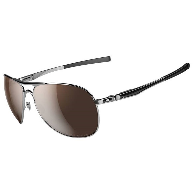 Oakley Plaintiff Polarized Sunglasses, Polished Chrome, medium