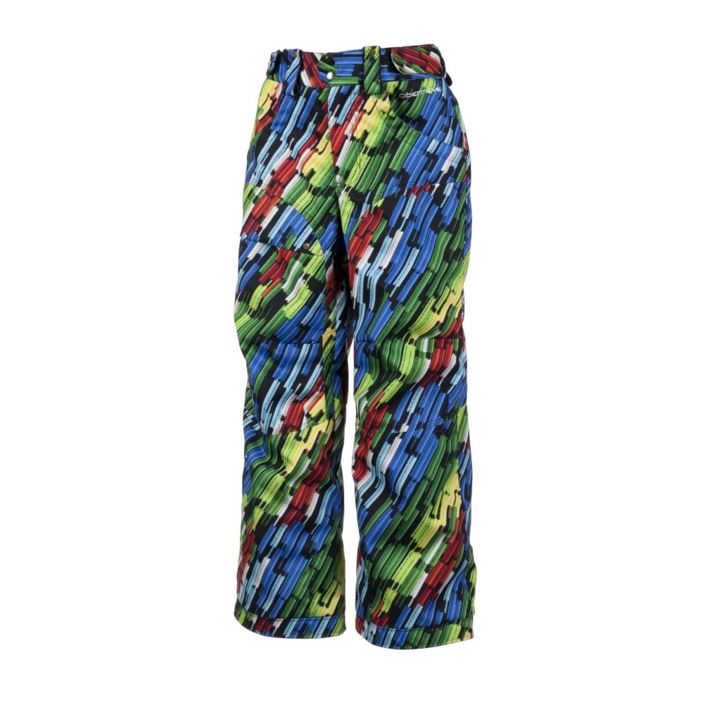 Obermeyer Ketza Kids Ski Pants, Neon Lights Print, swatch
