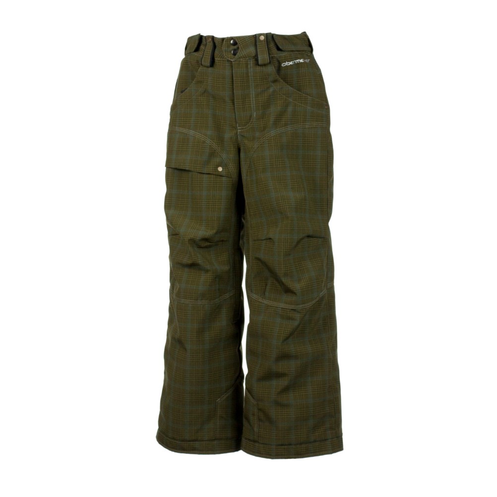 Obermeyer Ketza Kids Ski Pants, Mineral Micro Plaid, swatch