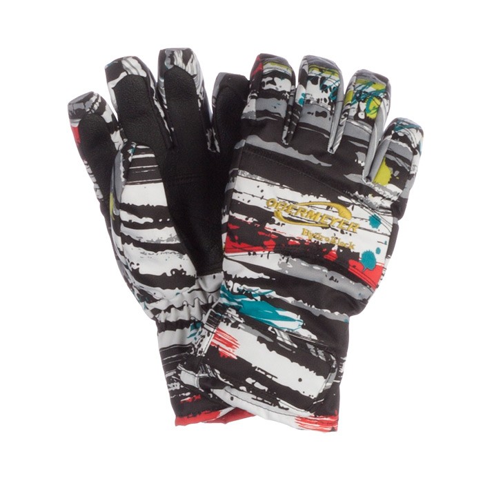 Obermeyer Alpine Girls Gloves, Girls Alt 3 Scribble Print, swatch