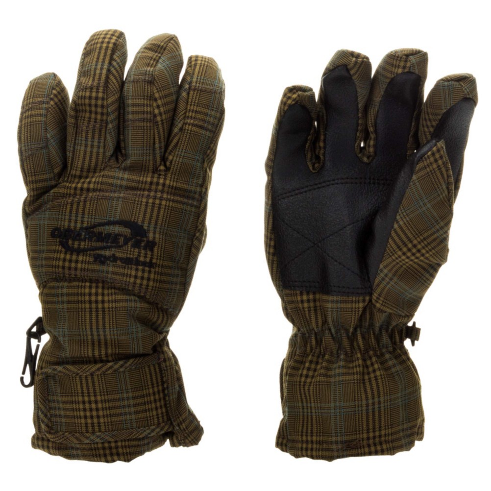 Obermeyer Alpine Girls Gloves, Mineral Micro Plaid, swatch