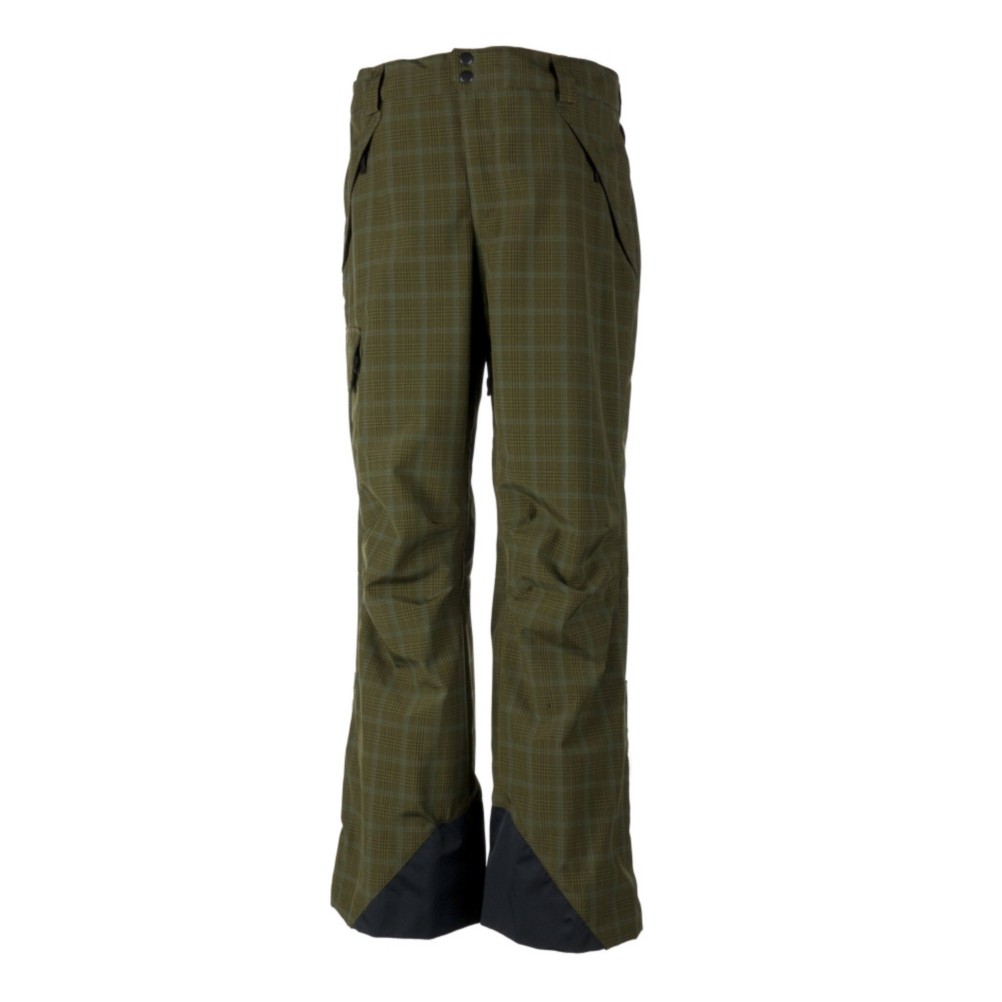 Obermeyer Saranac Mens Ski Pants, Mineral Micro Plaid, swatch