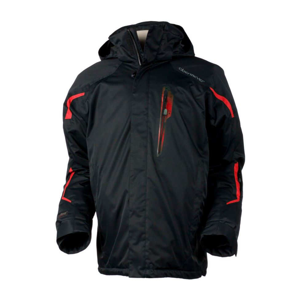 Obermeyer Stinger Mens Insulated Ski Jacket, True Red, swatch