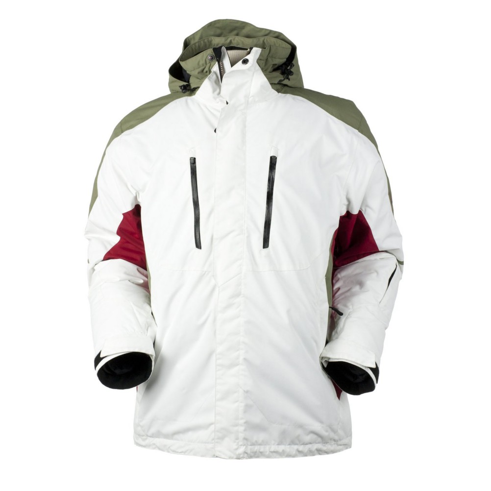 Obermeyer Teton Mens Insulated Ski Jacket, White, swatch