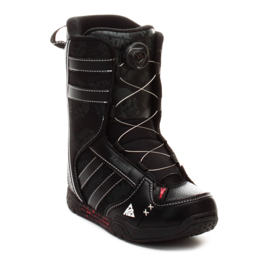 K2 Vandal Boa Kids Snowboard Boots, Black, medium