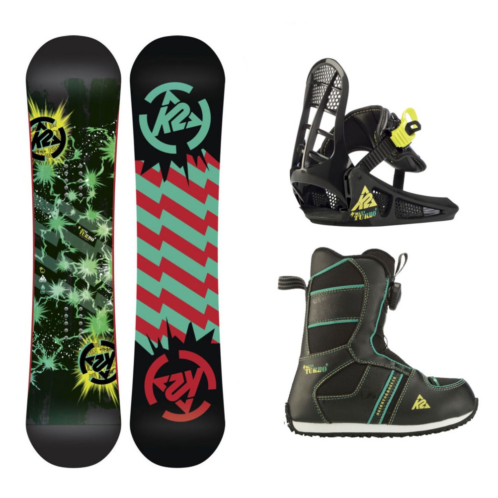 K2 Mini Turbo Grom Boys Snowboard Package 2012