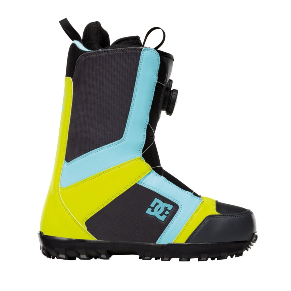 DC Scout Snowboard Boots, Blue-Yellow-Grey, medium