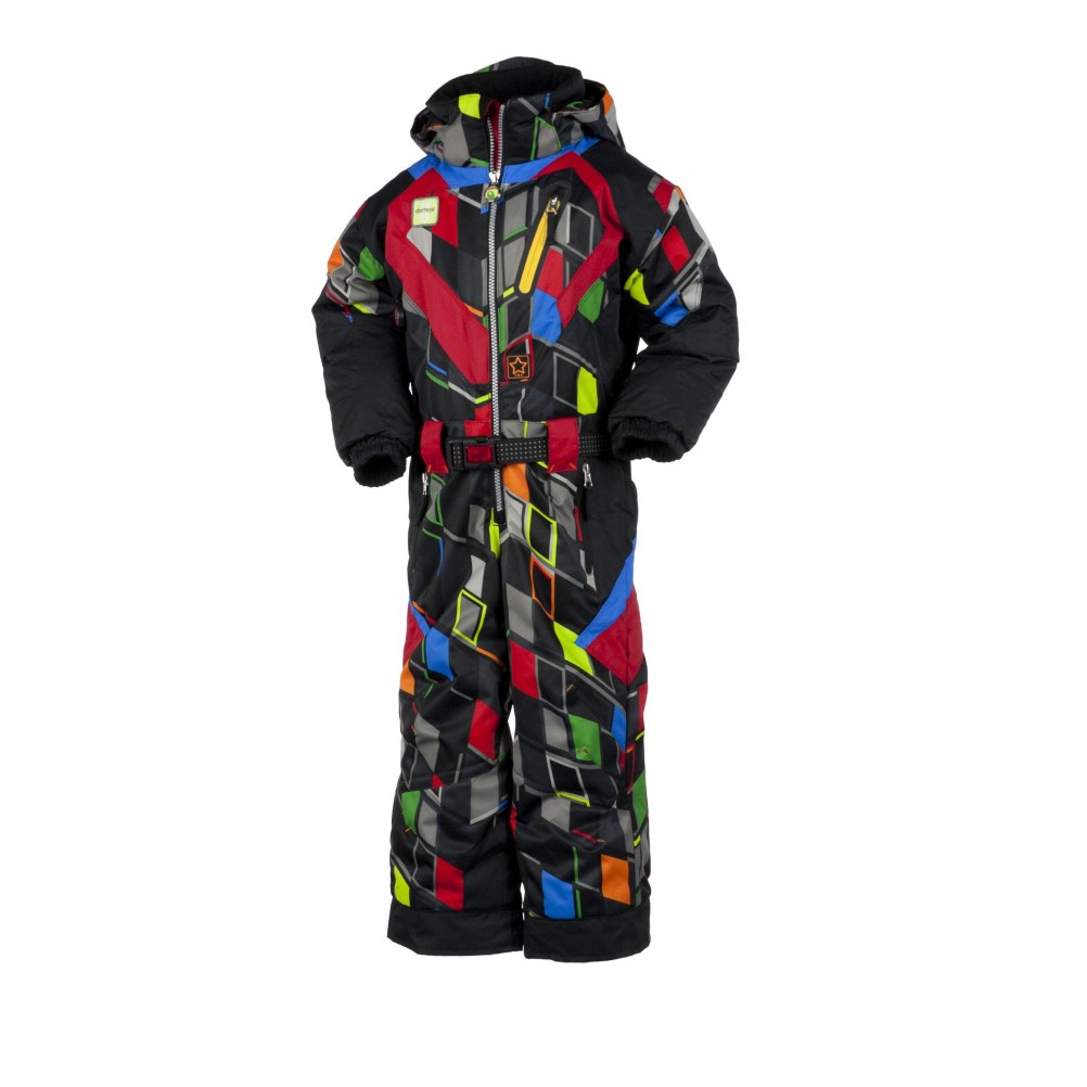 Obermeyer Speed Toddlers One Piece Ski Suit, Block Print, medium