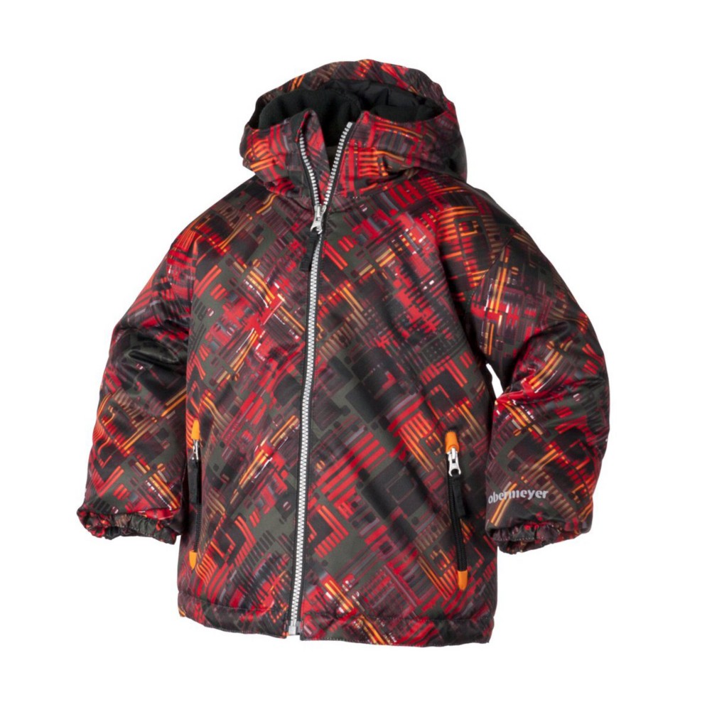 Obermeyer Slalom Toddler Ski Jacket, Red Schematic Print, swatch