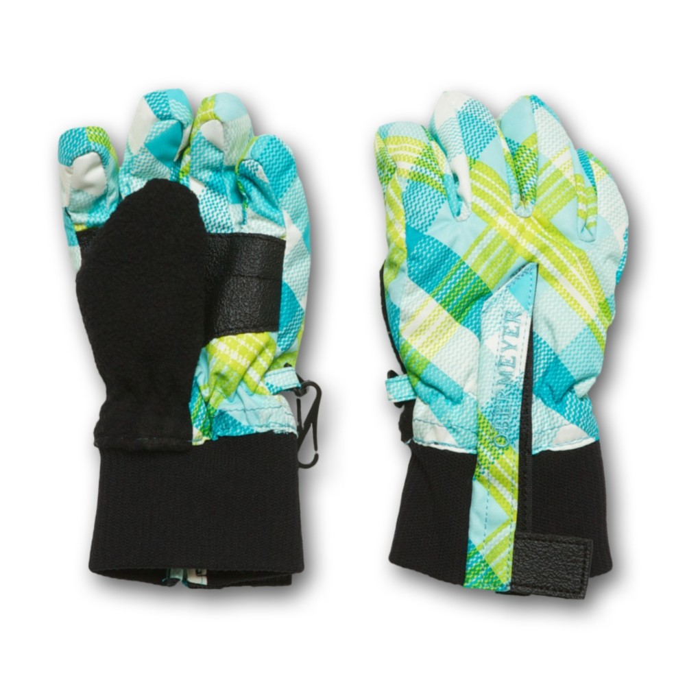 Obermeyer Thumbs Up G Toddler Girls Gloves, Bluebell Tartan, swatch