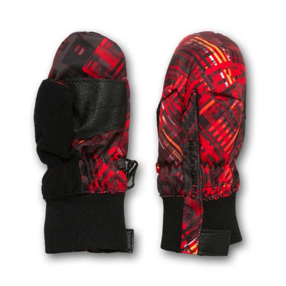 Obermeyer Thumbs Up B Toddlers Mittens, Red Schematic Print, swatch