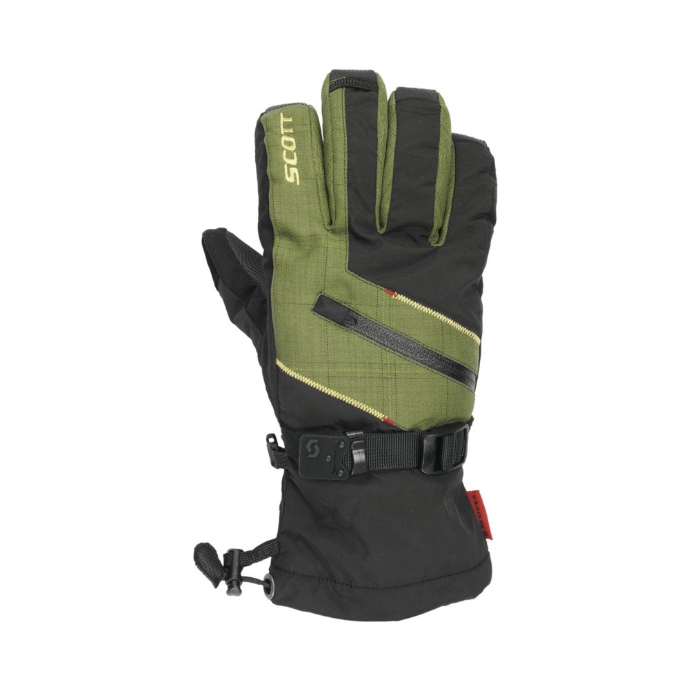 Scott Traverse Gloves, Black-Cypress Green, swatch