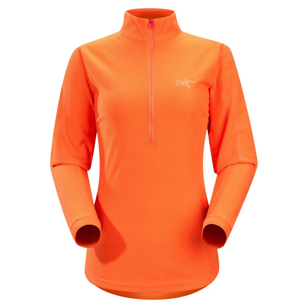 Arc'teryx Delta LT Zip Fleece Womens Mid Layer, Tiger Lily, swatch