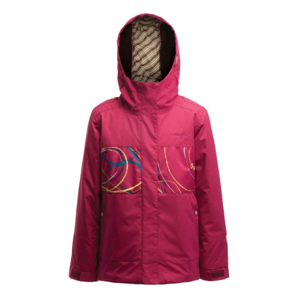 Orage Tweedie Girls Ski Jacket, Berry, swatch