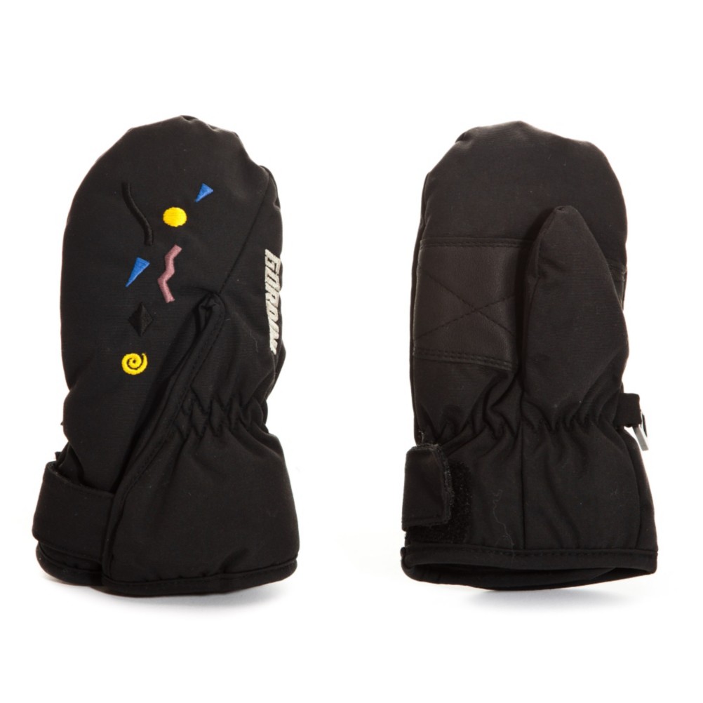 Gordini Scribble Toddlers Mittens, Black, medium