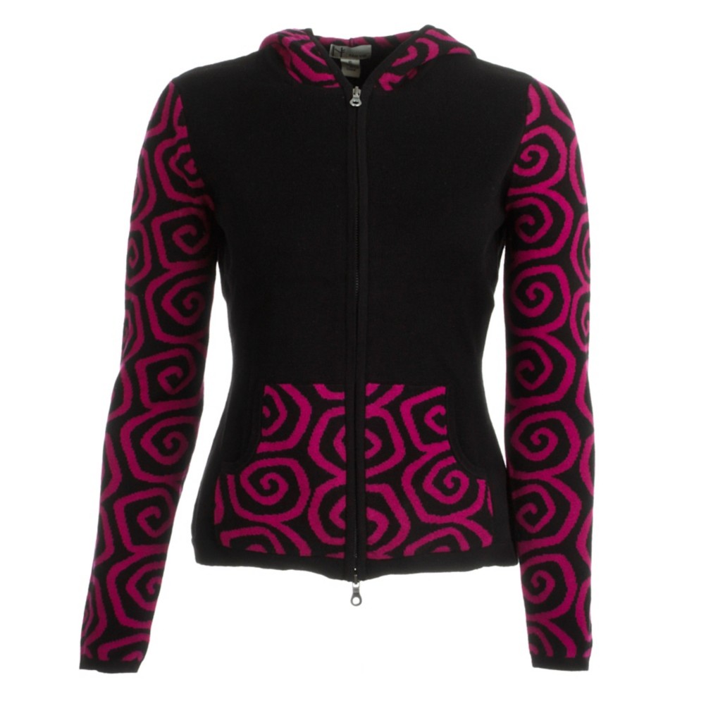 Neve Designs Gloria Zip Hoodie Womens Sweater, Raspberry, swatch