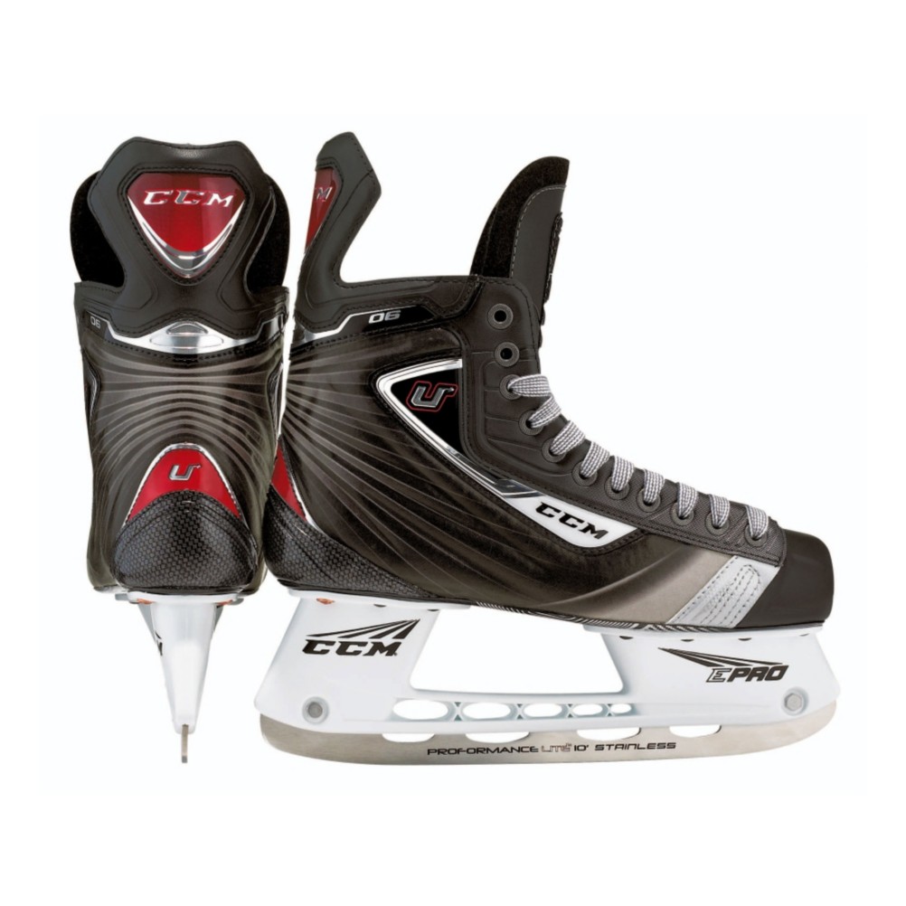 CCM U+ 06 Ice Hockey Skates, Black-Red, medium