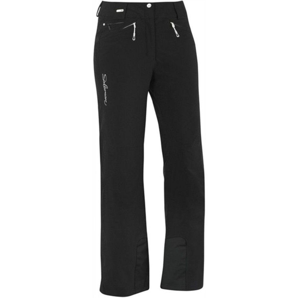 Salomon Brilliant Womens Ski Pants, Black, medium