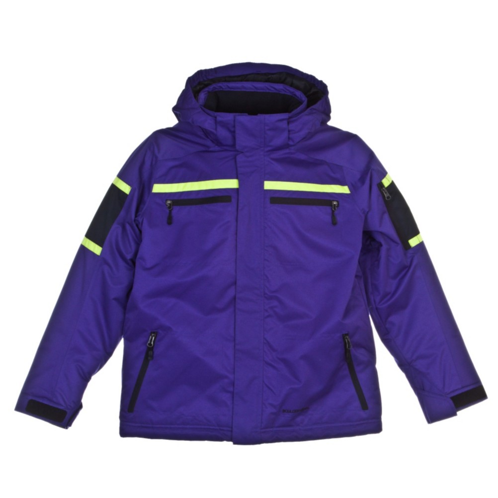 Boulder Gear Hurricane Insulated Boys Ski Jacket, Purple Reign-Black-Citron, swatch