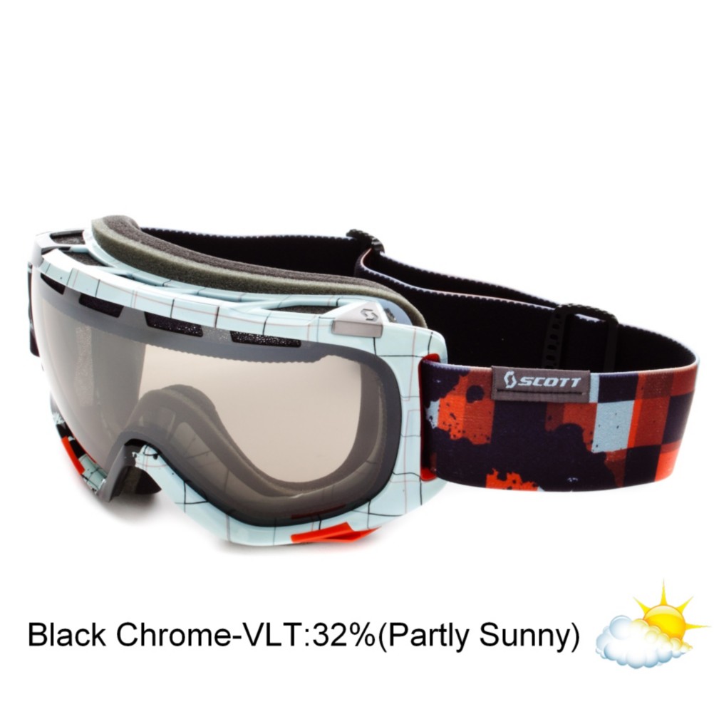 Scott Fix Goggles, Plaid Blue-Nl 32 Black Chrome, swatch