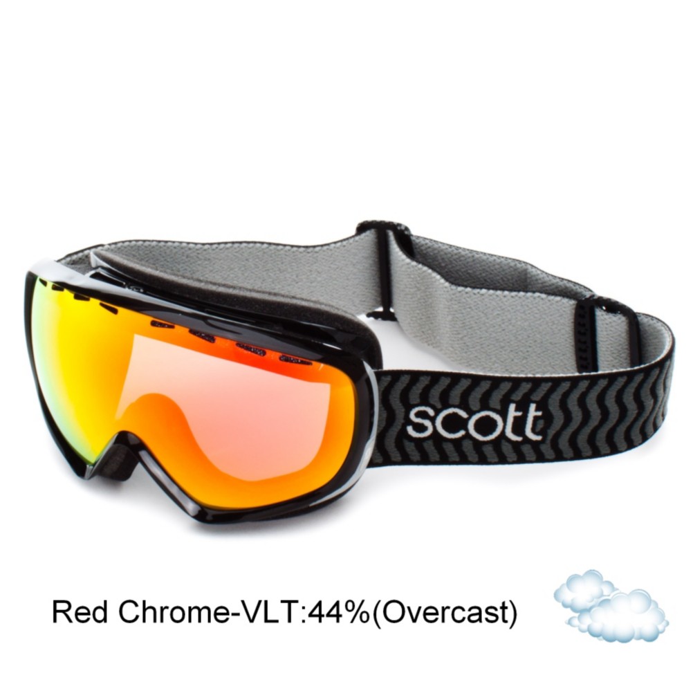 Scott Dana Womens Goggles, Black-Red Chrome, swatch
