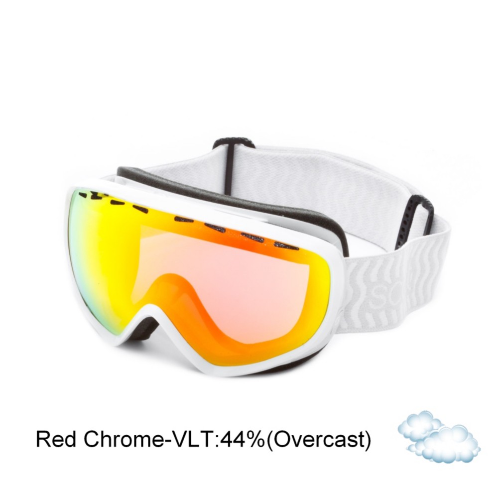 Scott Dana Womens Goggles, White-Red Chrome, swatch